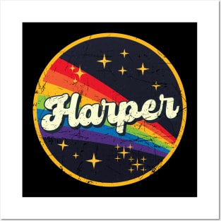 Harper // Rainbow In Space Vintage Grunge-Style Posters and Art